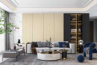 鹤岗轻奢风格-客厅